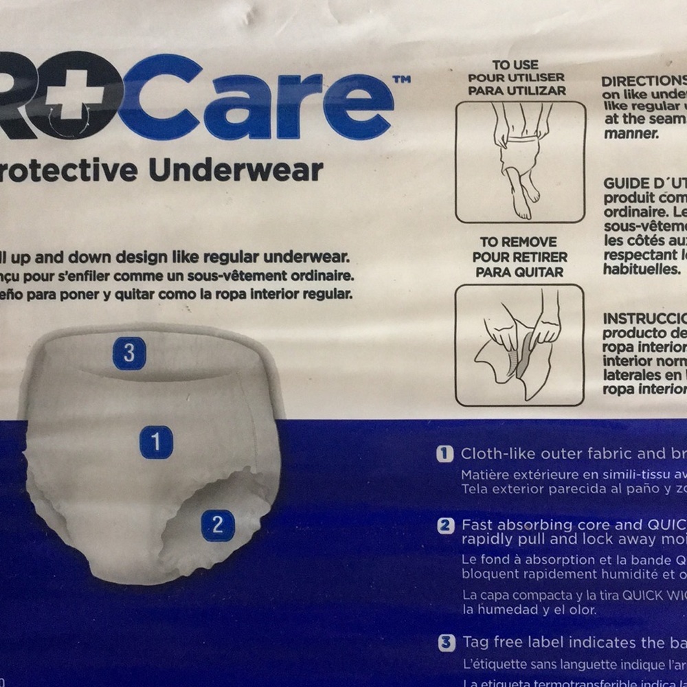 Adult underwear diapers large 1 package only